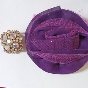 Avon Purple and Gold Brooch Brooch Bundle